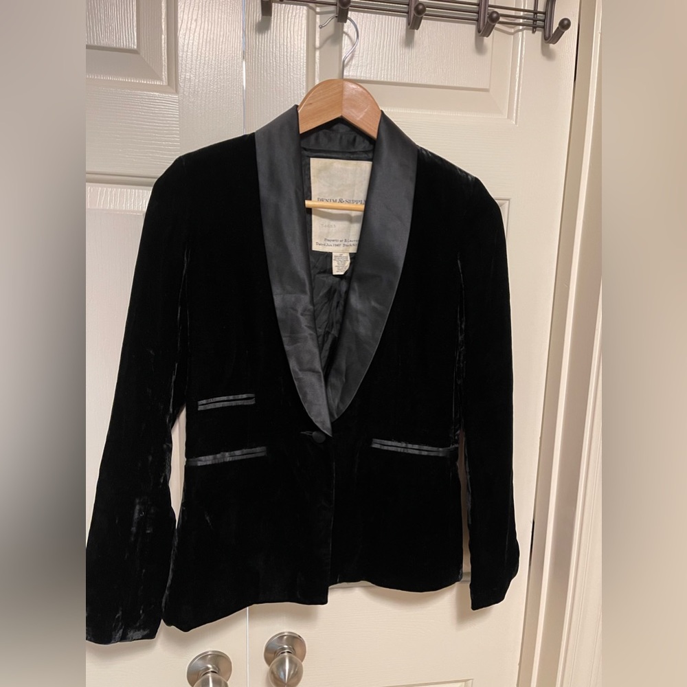 Ralph Lauren Denim and supply Black velvet blazer